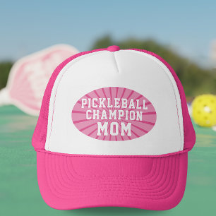 Personalized Pickleball Champion Mom Trucker Hat