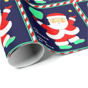 Personalized Pickleball Christmas Gift Wrapping Paper