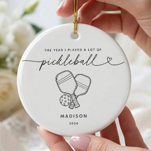 Personalized Pickleball Christmas Ornament