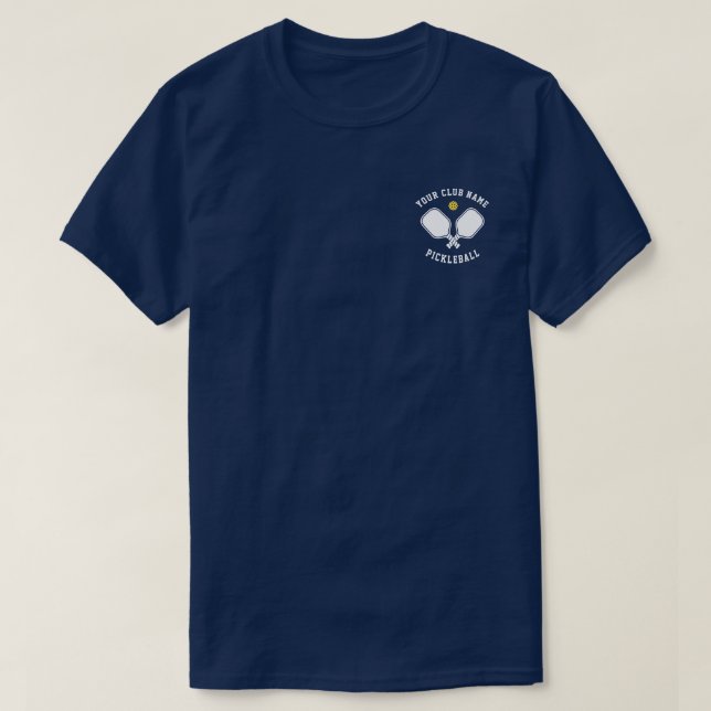 Personalized Pickleball Club T-Shirt (Design Front)