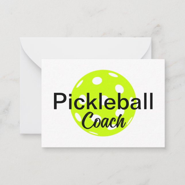 Personalized Pickleball Coach Name Card (Front)