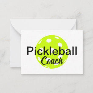 Personalized Pickleball Coach Name Card
