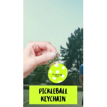 Personalized Pickleball Coach Yellow keychain 