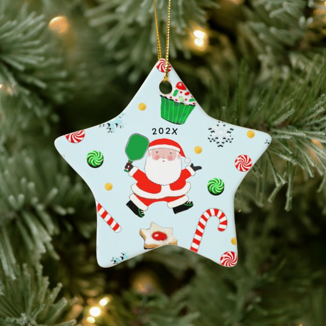 Personalized Pickleball Collectable 2022 Ceramic Ornament (Tree)
