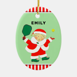 Personalized Pickleball Collectable Ceramic Ornament