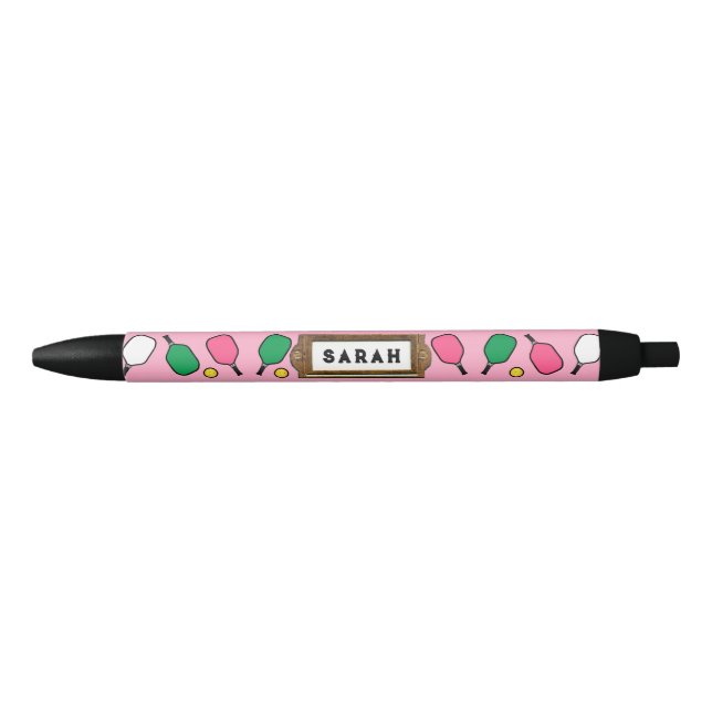 Personalized Pickleball Gift Black Ink Pen (Front)
