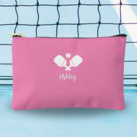 Personalized Pickleball Gift Custom Name Text Pink