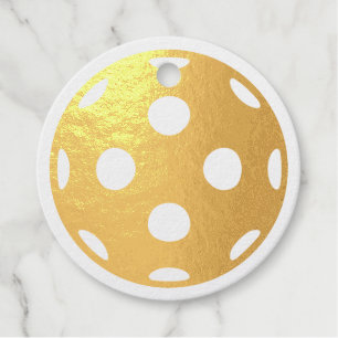 Personalized pickleball gold Foil Favour Tags