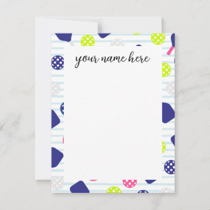Personalized Pickleball Notecards