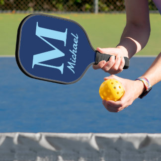 Personalized Pickleball Padd with Elegant Letter M Paddle