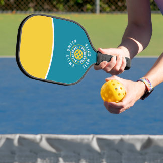 Personalized Pickleball Paddle | Custom Name Teal