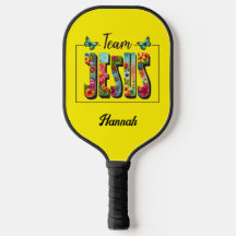 Personalized Pickleball Paddle -Team Jesus design