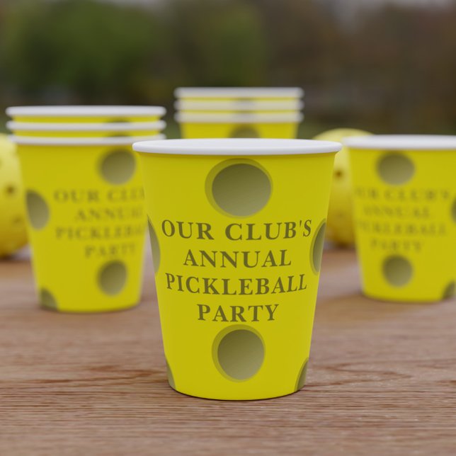Personalized Pickleball Party Paper Cup (Creator Uploaded)