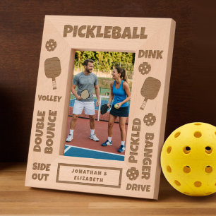 Personalized Pickleball Player Terms Etched Frames