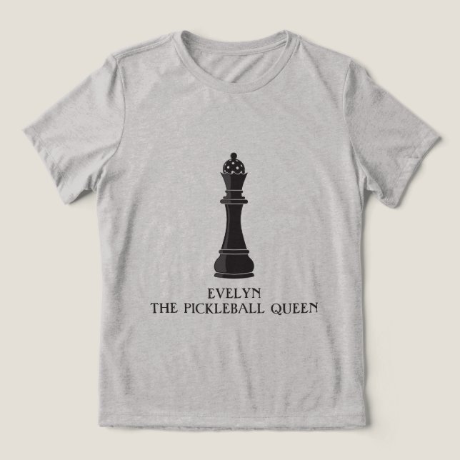 Personalized Pickleball Queen Tri-Blend Shirt (Design Front)