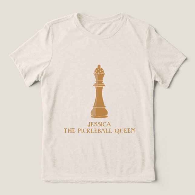 Personalized Pickleball Queen Tri-Blend Shirt (Design Front)
