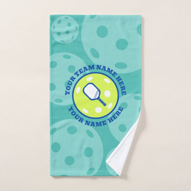 Personalized Pickleball Sporty Team Name Hand Towel (Hand Towel)