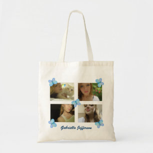 Personalized Picture Collage: Butterfly Tote Bag