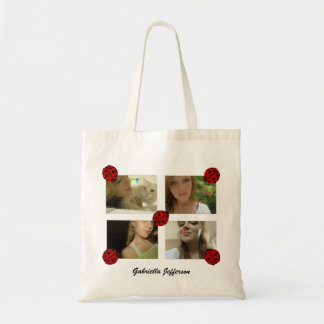 Personalized Picture Collage: Ladybug Tote Bag