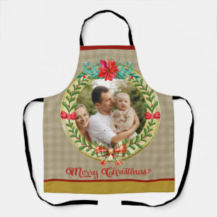 Personalized Picture Frame and Christmas Wreath Apron