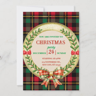 Personalized Picture Frame and Christmas Wreath Invitation