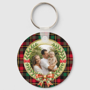 Personalized Picture Frame and Christmas Wreath  Keychain