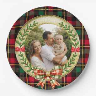 Personalized Picture Frame and Christmas Wreath  Paper Plate