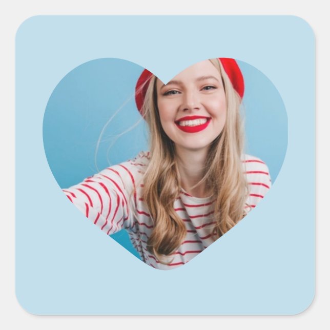 personalized picture sticker heart (Front)
