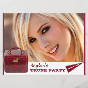 personalized picture trunk party invitation