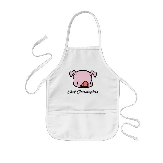 Personalized Pig Apron for Kids (Front)
