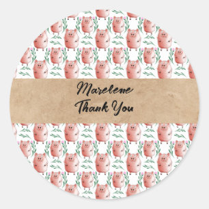 Personalized Pig Sticker – Cute Custom Farm Animal