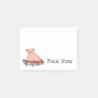 Personalized Pig Sticky Notes