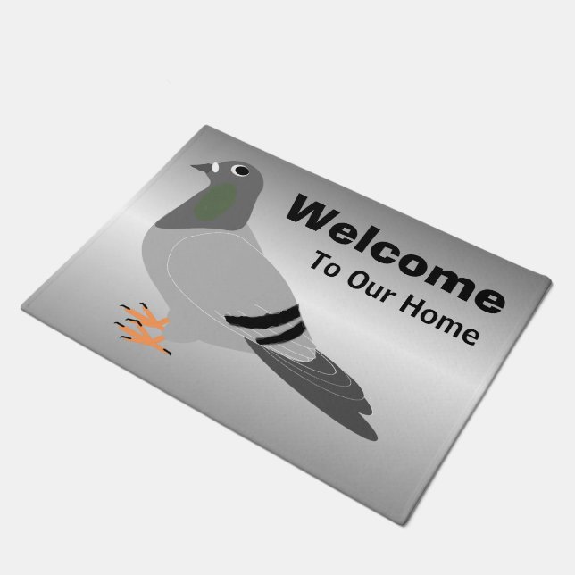 Personalized Pigeon Design Doormat (Angled)
