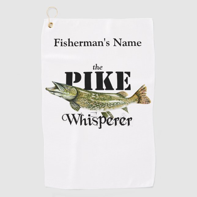 Personalized Pike Whisperer Light Fishing Towel (Front)