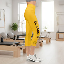 Personalized Pilates Crew Reformer Or Mat Yellow