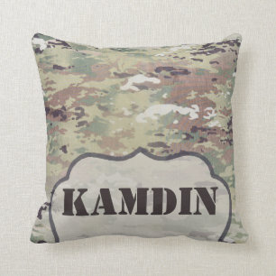 Personalized Pillow Army OCP Camo Uniform Camoflau