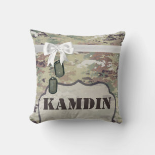 Personalized Pillow Army OCP Camo Uniform Camoflau