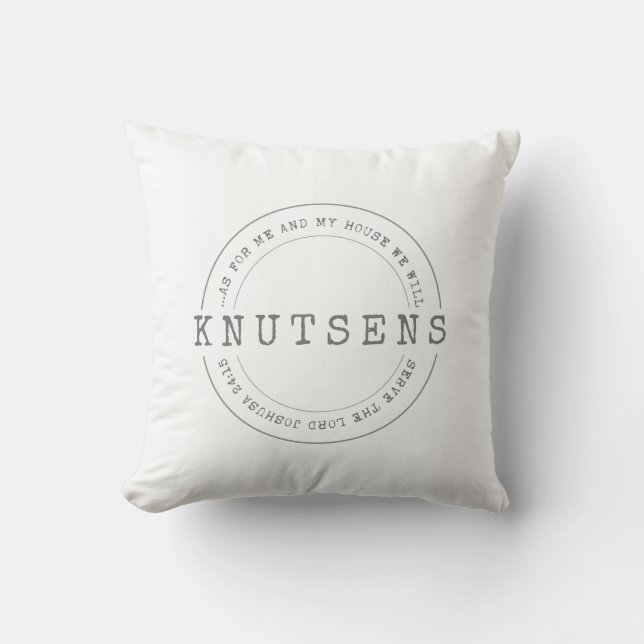 Personalized Pillow As for Me and My House KJV (Front)