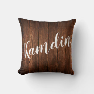 Personalized Pillow Barn Wood Country Rustic