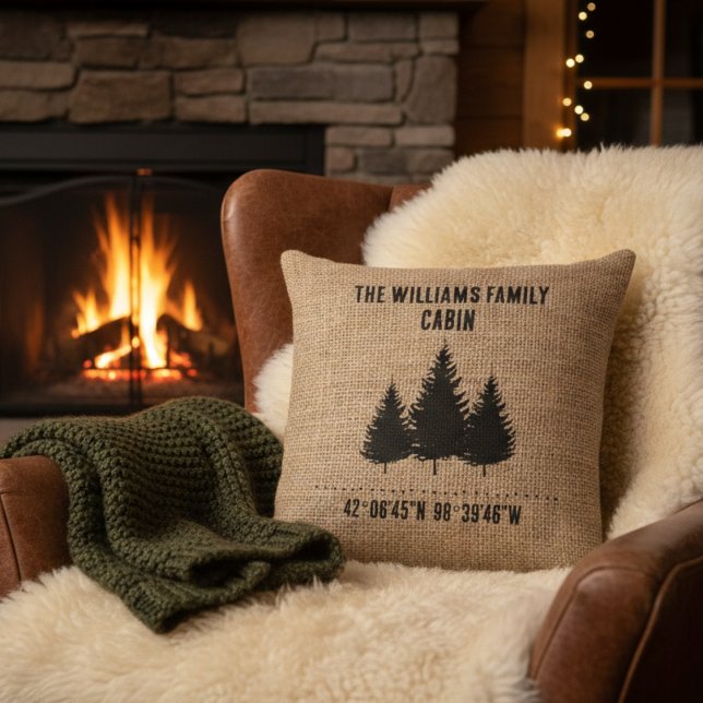 Personalized pillow cabin trees (Creator Uploaded)