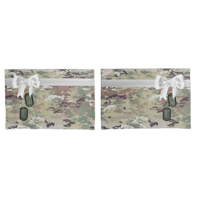 Personalized Pillow Cases Army OCP Camo Uniform (Front-Set)