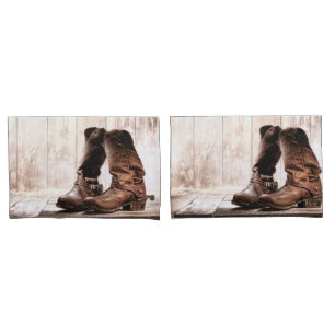 Personalized Pillow Cases boots country rustic