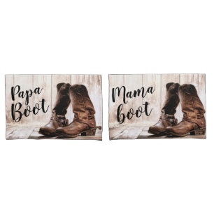 Personalized Pillow Cases boots country rustic wes