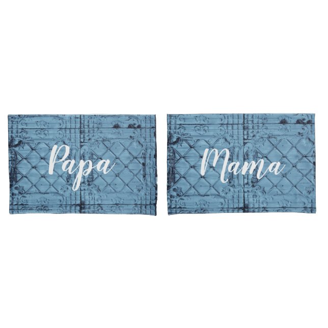 Personalized Pillow Cases Rustic Tin Panel Ceiling (Front-Set)