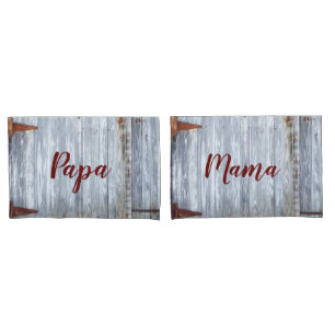 Personalized Pillow Cases White Wash Wood Barn Doo