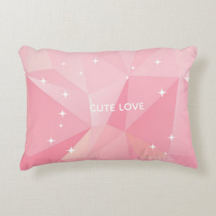 Personalized Pillow – Custom Pink Geometric Design