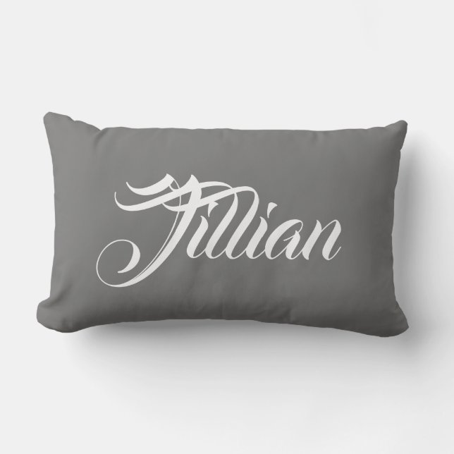 Personalized pillow: customize with name lumbar pillow (Front)