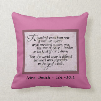 Personalized Pillow for Teacher, American MoJo