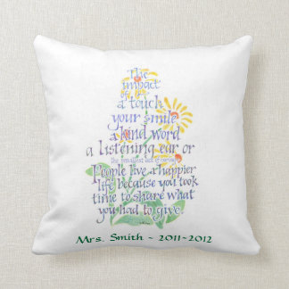 Personalized Pillow for Teacher, American MoJo Pil