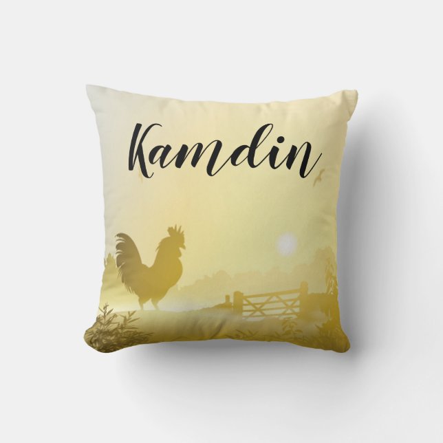 Personalized Pillow Sunny Morning Farm Country Rus (Front)